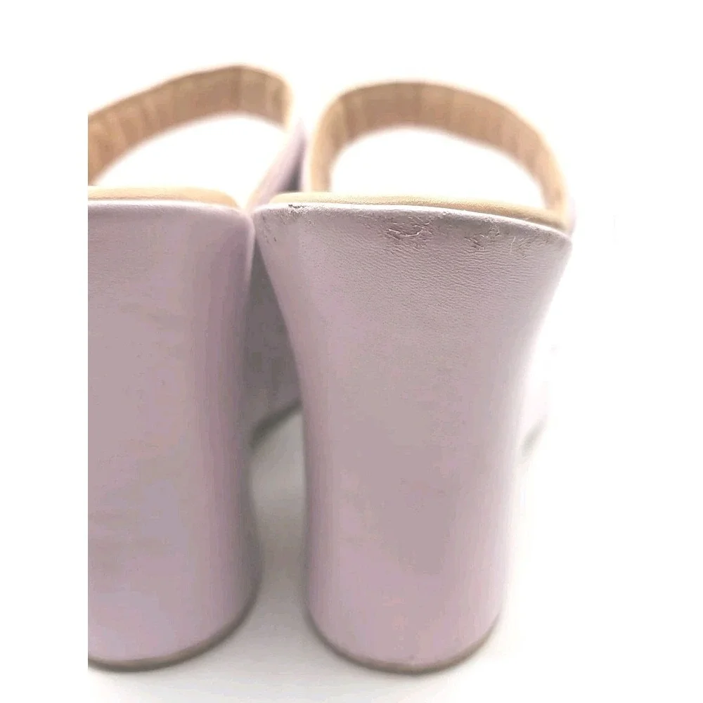 Zara Soft Pink Leather Platform Sandals Sz 7‎ Lilac Oriental Soft Girl #167